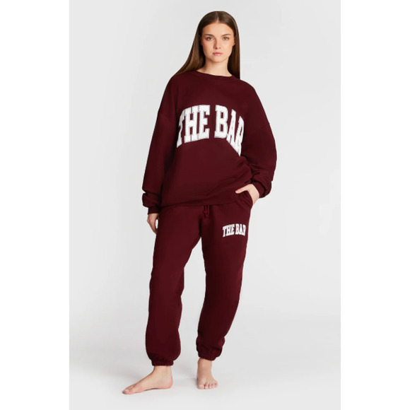 ✨NEW!✨The Bar Varsity Sweatshirt in Maroon Size L - Picture 1 of 5